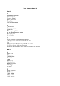 Upper Intermediate English Answer Key: Units 1b-12a