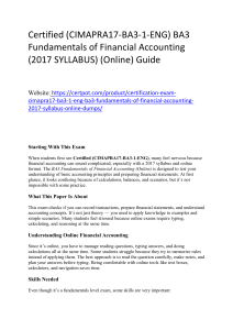 BA3 Financial Accounting Exam Guide (2017 Syllabus)