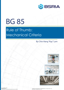 Mechanical Criteria Rule of Thumb: Building Services Design