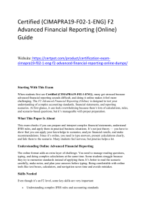 CIMA F2 Advanced Financial Reporting Exam Guide