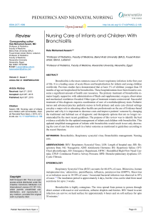 Bronchiolitis Nursing Care: Infants & Children Review