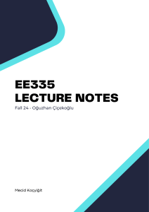 EE335 Lecture Notes: Op-Amp Basics, Diodes, Transistors & Circuits
