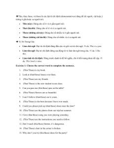 Demonstrative Pronouns: This, That, These, Those Worksheet