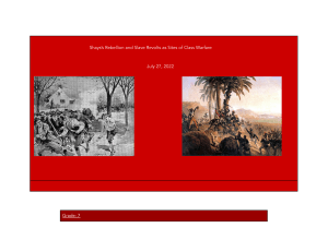 Shays's Rebellion & Slave Revolts: Class Warfare Curriculum (Grade 7)
