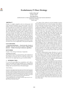Evolutionary F1 Race Strategy Optimization with Genetic Algorithms