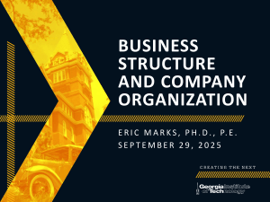Business Structure & Company Organization in Construction Management