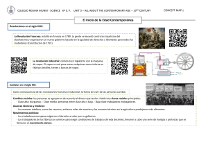 Edad Contempor&aacute;nea: Siglo XIX - Mapa Conceptual para Ciencias