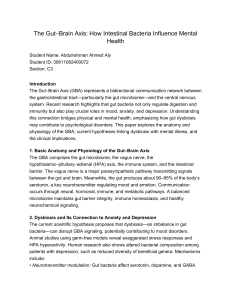 Gut-Brain Axis: Intestinal Bacteria Influence Mental Health