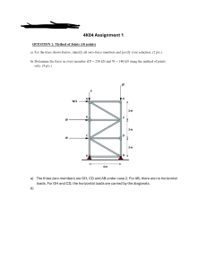 Truss Analysis Assignment: Method of Joints