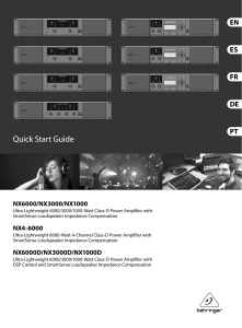 Gu&iacute;a R&aacute;pida Amplificadores Behringer NX Series y Seguridad