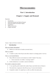 Microeconomics: Supply and Demand Lecture Notes