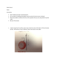 Statics Exam 1: Forces, Moments, and Tension