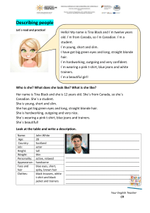 English Practice: Describing People - Appearance & Personality