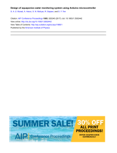 Aquaponics Water Monitoring System Design with Arduino