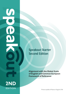 Speakout Starter 2nd Ed. GSE & CEFR Alignment Guide | Pearson English