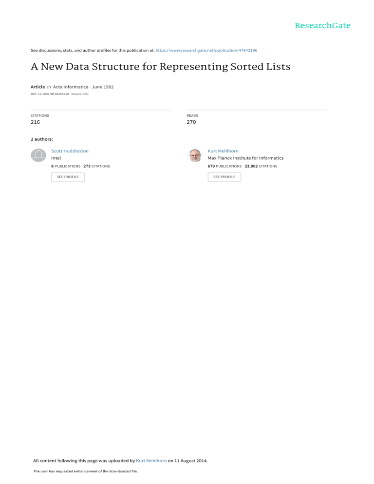 Weak B-Trees: A New Data Structure for Sorted Lists