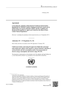 UN Regulation 154: WLTP Emissions & Fuel Consumption for Light Duty Vehicles