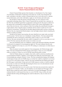Project Management Case Study: Charter Financial Bank Website Development