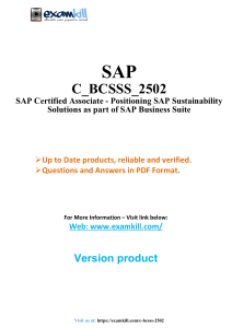 SAP C_BCSSS_2502 Exam Questions & Answers