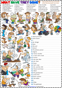 Present Perfect Tense Worksheet: What Have They Done?