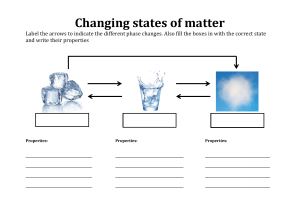 States of Matter Worksheet: Phase Changes