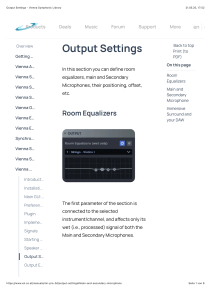 Vienna MIR Pro 3D Output Settings Manual