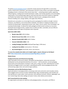 Cement Packaging Market: Trends, Forecast to 2035