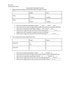 Comparative Advantage Classwork: AP Macroeconomics Problems & Solutions