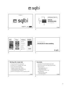 Data Modeling Introduction: Power BI & SSAS