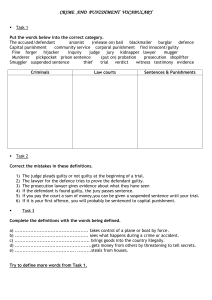 Crime and Punishment Vocabulary Worksheet | English Language Practice