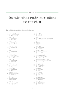 Improper Integrals: Convergence Exercises