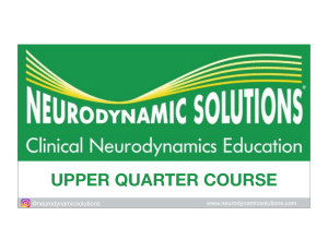 Upper Quarter Neurodynamics Course: Theory & Techniques