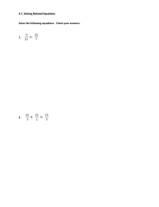 Solving Rational Equations: Practice Problems & Solutions