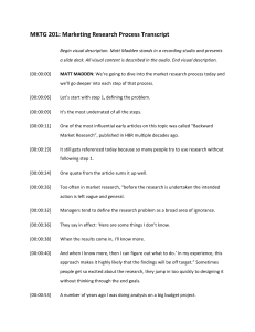 Market Research Process: Defining Problems & Taking Action
