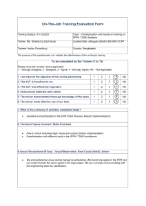 SPPA T3000 Systems On-The-Job Training Evaluation Form
