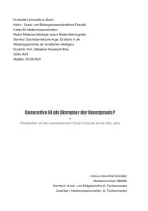 Generative KI als Disruptor der Kunstpraxis? Parallelit&auml;ten zur Computer Art der 60er Jahre