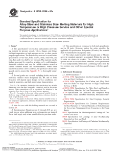 ASTM A193/A193M-06a: Bolting Materials Standard