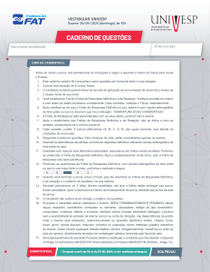Exame Vestibular UNIVESP: Quest&otilde;es de Matem&aacute;tica