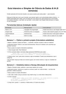Guia Intensivo de Ci&ecirc;ncia de Dados & IA (8 semanas)