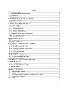 Feasibility Study: Paper & Lever Arch File Manufacturing in Ethiopia