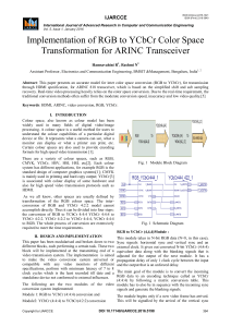 RGB to YCbCr Color Space Transformation for ARINC Transceiver