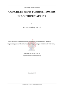 Concrete Wind Turbine Towers Design in Southern Africa - Master's Thesis