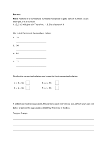 Mathematics Worksheet: Factors, Multiples, and Time Exercises