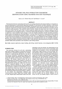 Dynamic Soil-Pile Interaction Parameter Identification using Transfer Function