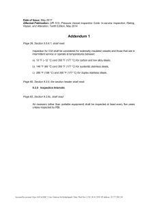 API 510 Addendum 1: Pressure Vessel Inspection Code Updates (May 2017)