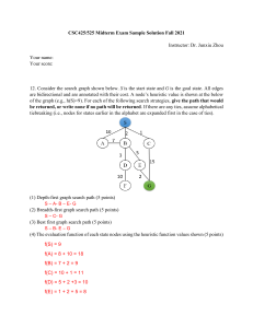 CSC425/525 AI Midterm Exam Sample Solution