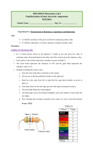 Electronics Lab I: Resistance & Capacitance Measurement Worksheet
