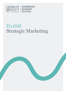 Strategic Marketing Course Syllabus - Edinburgh Business School