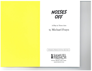 Noises Off Play Script by Michael Frayn