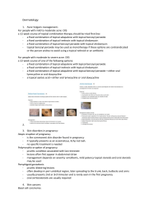 Dermatology Clinical Summary: Acne, Skin Cancers, Pregnancy Disorders